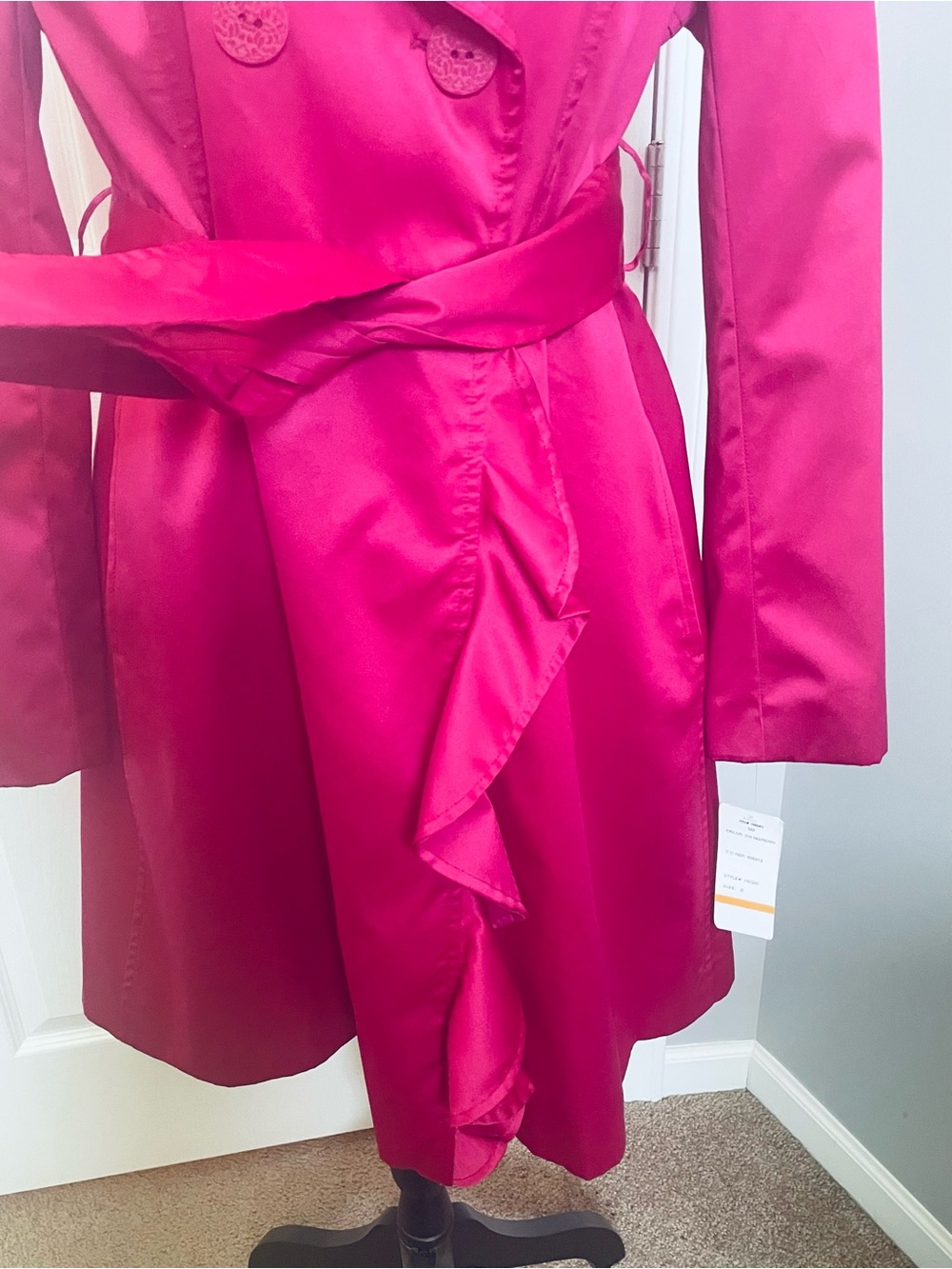 Pink Rain Coat Trench Coat NWT - Picture 4 of 7
